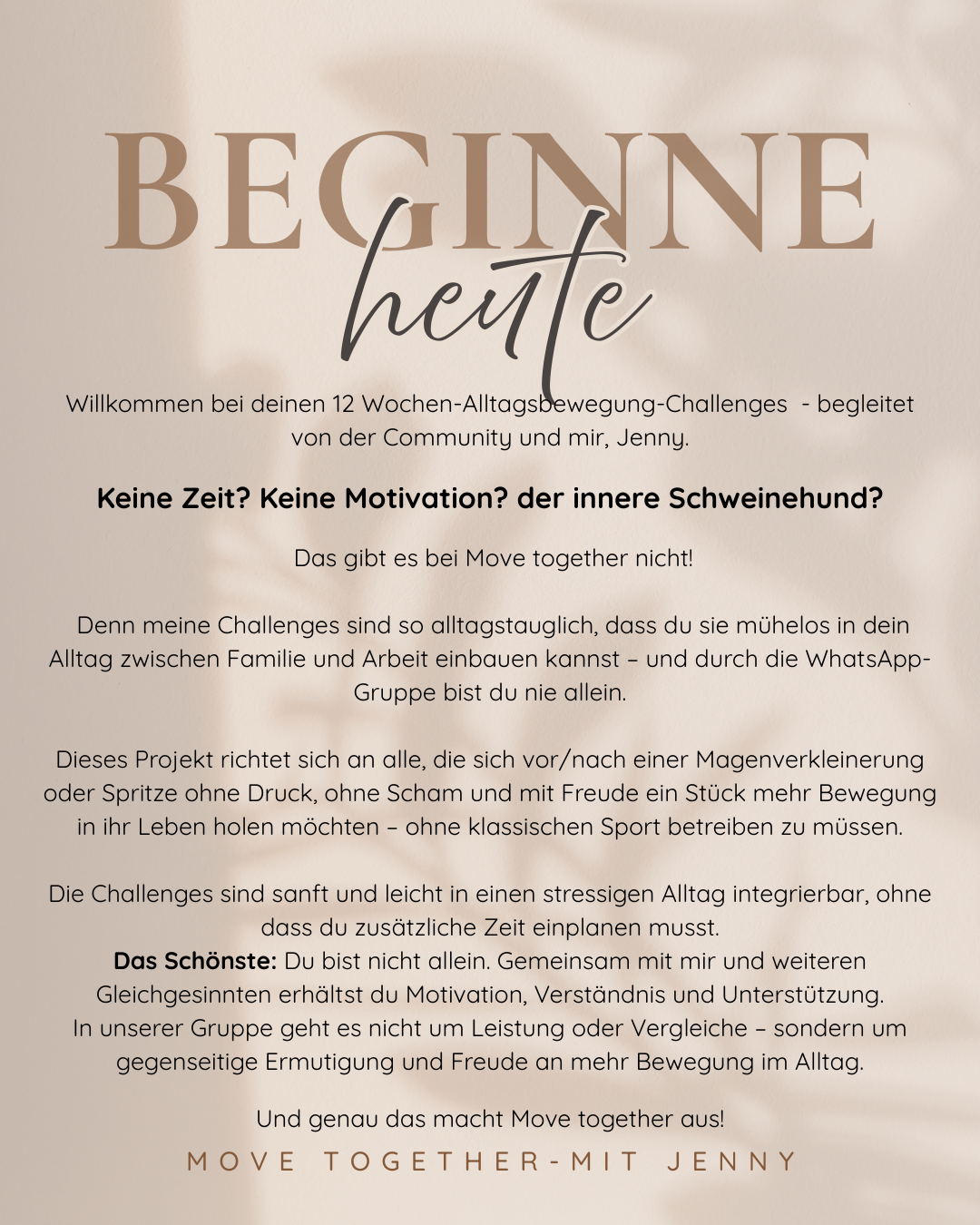 Probewoche, 7 Tage testen - Deine 12-Wochen-Alltagsbewegung/Wohlfühl-Challenges