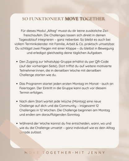 Deine 12-Wochen-Alltagsbewegung/Wohlfühl-Challenges mit echter Begleitung