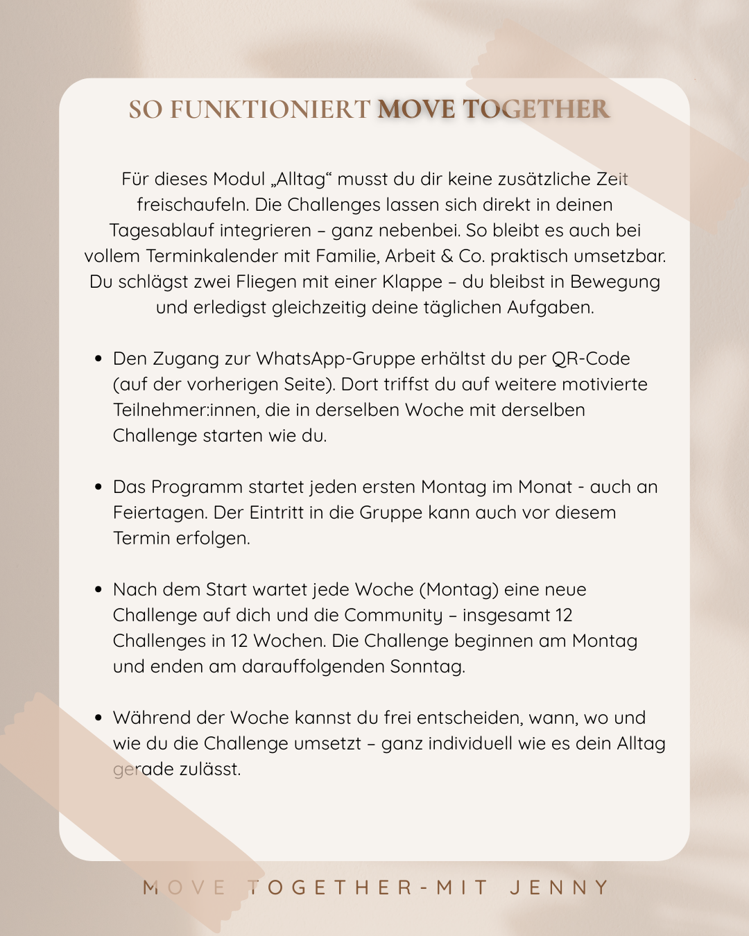 Probewoche, 7 Tage testen - Deine 12-Wochen-Alltagsbewegung/Wohlfühl-Challenges