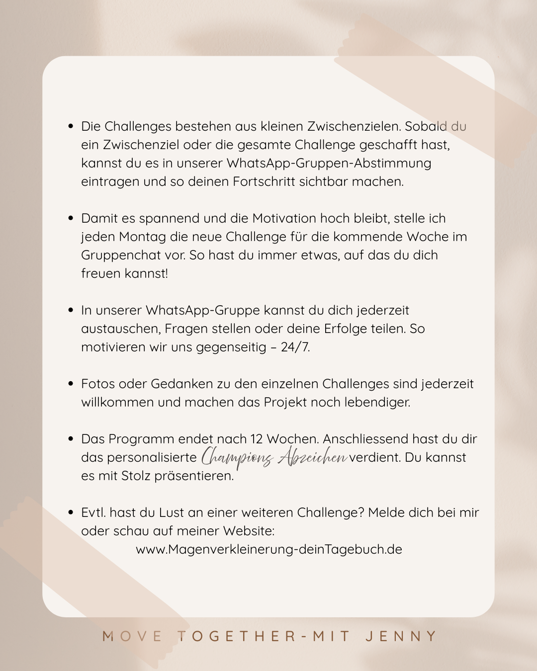 Deine 12-Wochen-Alltagsbewegung/Wohlfühl-Challenges mit echter Begleitung