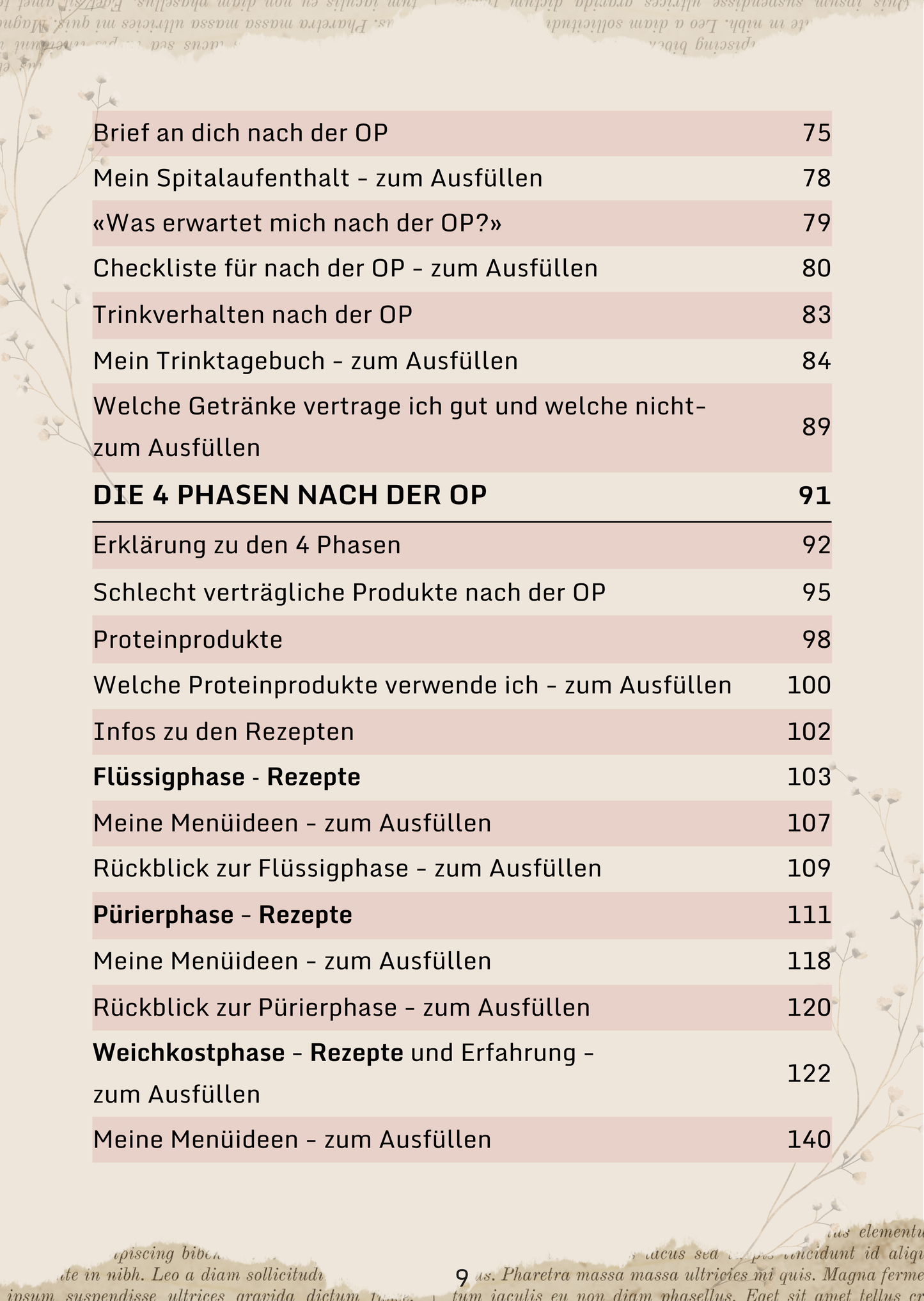 Digitale Ausgabe (PDF/digital ausfüllbar) - Dein Sach- & Tagebuch zur Magenverkleinerung