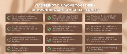 Deine 12-Wochen-Alltagsbewegung/Wohlfühl-Challenges mit echter Begleitung
