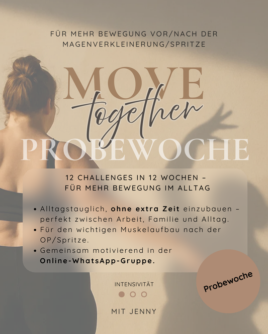 Probewoche, 7 Tage testen - Deine 12-Wochen-Alltagsbewegung/Wohlfühl-Challenges